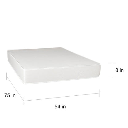 Select Luxury Reversible Comfort 8-in. Medium-firm Foam Mattress - White