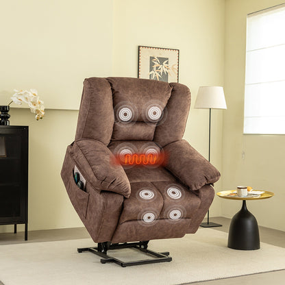Senior-Friendly Power Lift Recliner with Multi-Mode Massage, Lumbar Heat, Adjustable Positions, and Quick Assembly