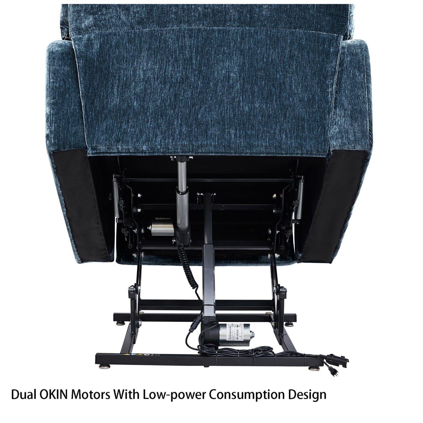 Senior Power Lift Recliner with Dual OKIN Motors, Infinite Recline, 8-Point Massage, and Separate Heating Control