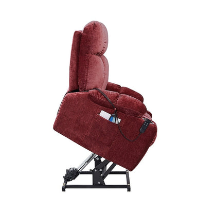 Senior Power Lift Recliner with Dual OKIN Motors, Infinite Recline, 8-Point Massage, and Separate Heating Control