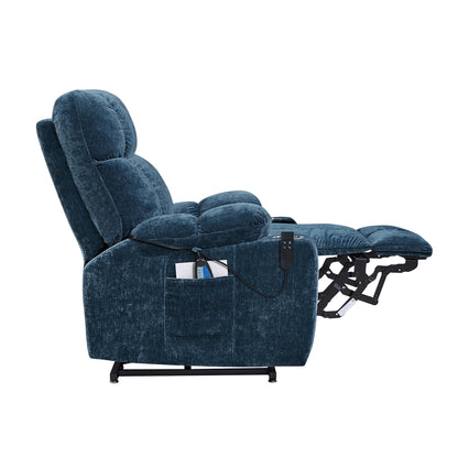 Senior Power Lift Recliner with Dual OKIN Motors, Infinite Recline, 8-Point Massage, and Separate Heating Control