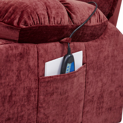 Senior Power Lift Recliner with Dual OKIN Motors, Infinite Recline, 8-Point Massage, and Separate Heating Control