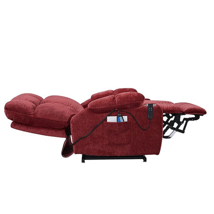 Senior Power Lift Recliner with Dual OKIN Motors, Infinite Recline, 8-Point Massage, and Separate Heating Control