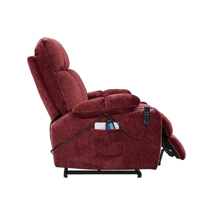 Senior Power Lift Recliner with Dual OKIN Motors, Infinite Recline, 8-Point Massage, and Separate Heating Control
