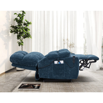 Senior Power Lift Recliner with Dual OKIN Motors, Infinite Recline, 8-Point Massage, and Separate Heating Control