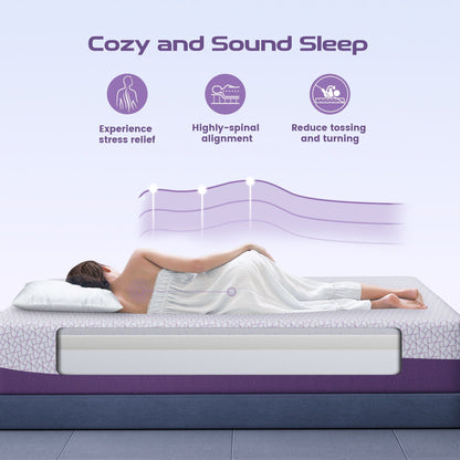 Sersper 10-inch Gel-Infused Memory Foam Mattress,Mideum Firmness,Suitable for Adjustable Bed