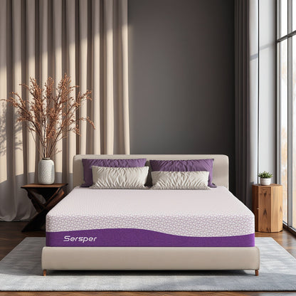 Sersper 10-inch Gel-Infused Memory Foam Mattress,Suitable for Adjustable bed