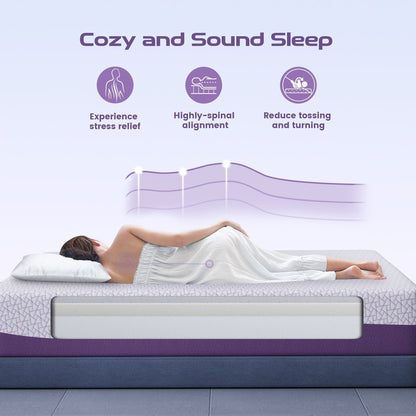 Sersper 10-inch Gel-Infused Memory Foam Mattress,Suitable for Adjustable bed