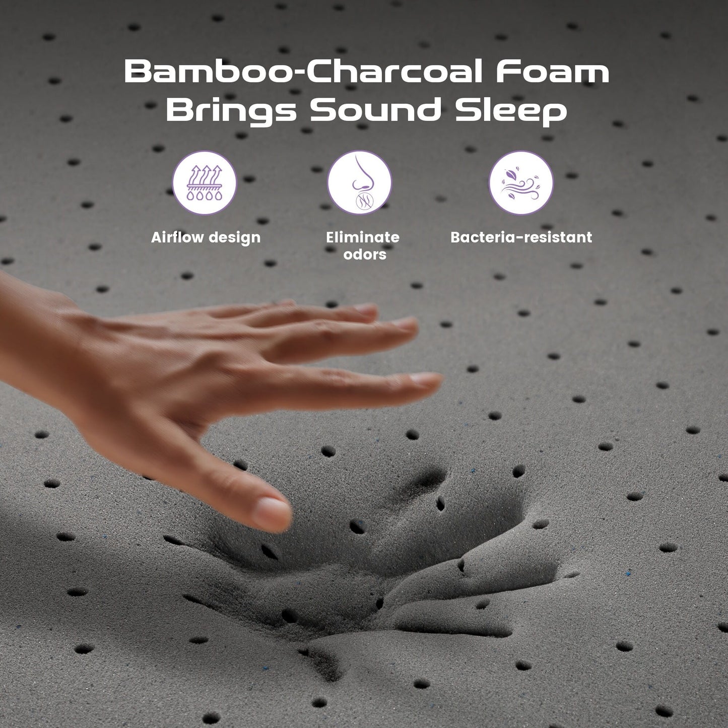 Sersper 14 Inch Bamboo Charcoal Gel Memory Foam Mattress,Suitable for Adjustable bed