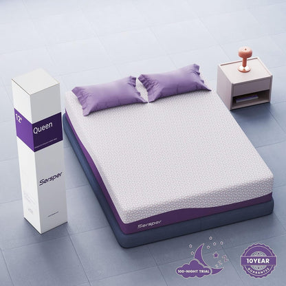 14 Inch Bamboo Charcoal Gel Memory Foam Mattress,Suitable for Adjustable bed