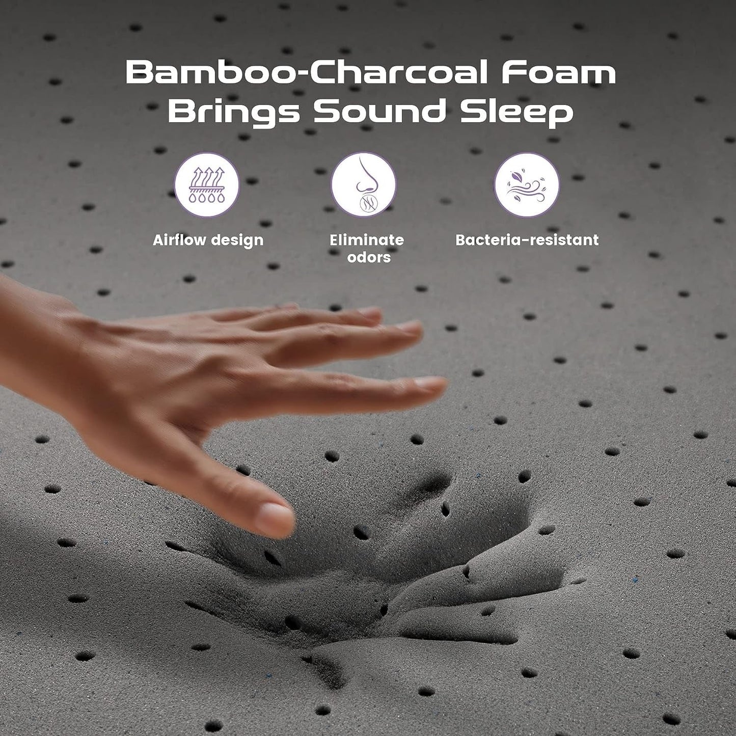 14 Inch Bamboo Charcoal Gel Memory Foam Mattress,Suitable for Adjustable bed
