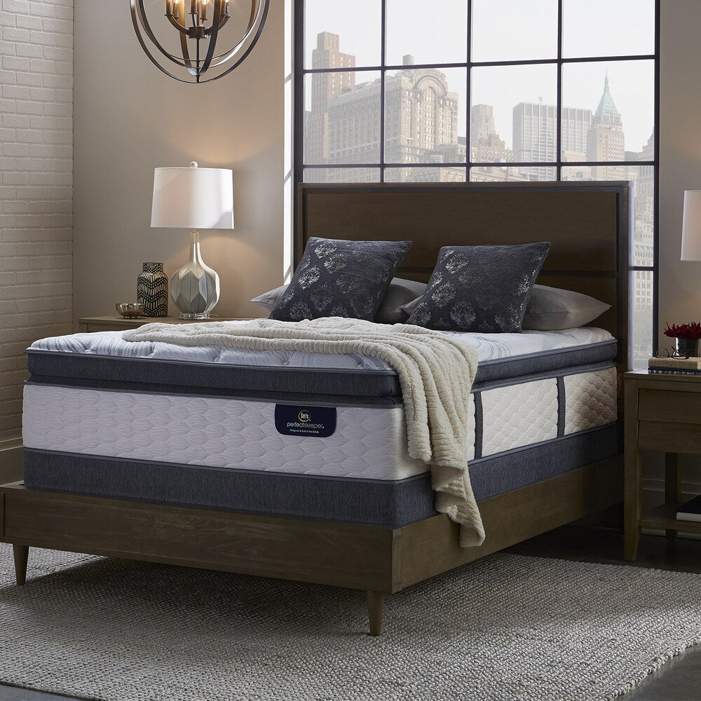 Serta 13-inch Brightmore Super Pillow Top Plush Queen-size Mattress Set with Adjustable Base