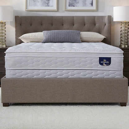Serta Chrome Eurotop Mattress Set