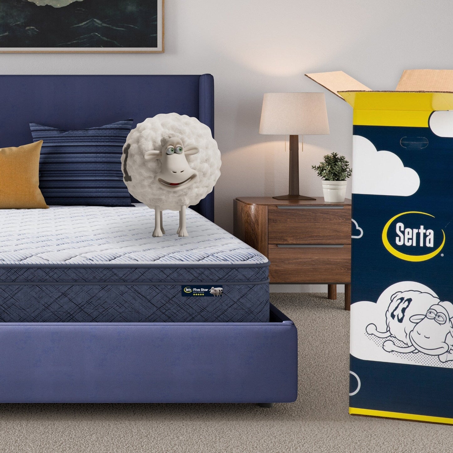 Serta Five Star Mattress Sleep to Go 10 Plush Pillow Top Mattress in a Box