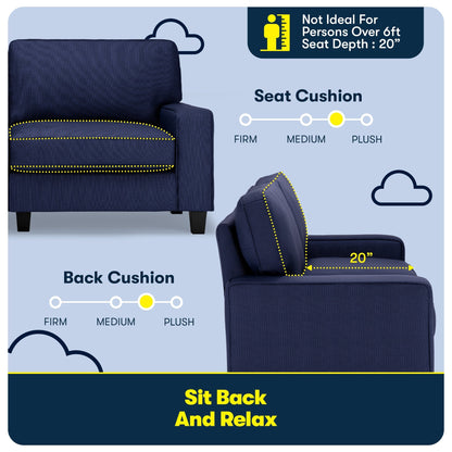 Serta Palisades 73 Track Arm Sofa, Easy Care Polyester, Soft Pillow Back, Pocket Coil Seat Cushions