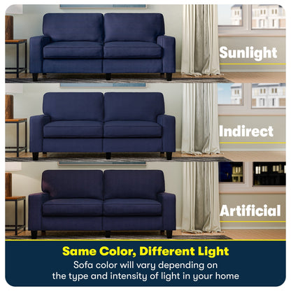 Serta Palisades 73 Track Arm Sofa, Easy Care Polyester, Soft Pillow Back, Pocket Coil Seat Cushions
