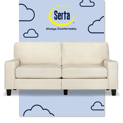 Serta Palisades 73 Track Arm Sofa, Easy Care Polyester, Soft Pillow Back, Pocket Coil Seat Cushions