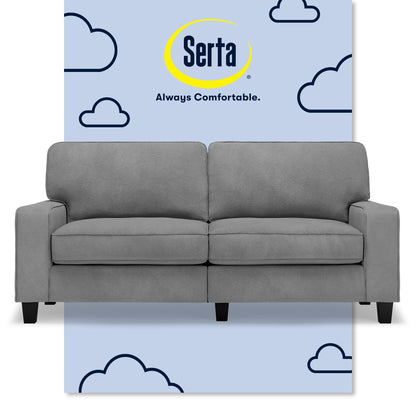 Serta Palisades 73 Track Arm Sofa, Easy Care Polyester, Soft Pillow Back, Pocket Coil Seat Cushions