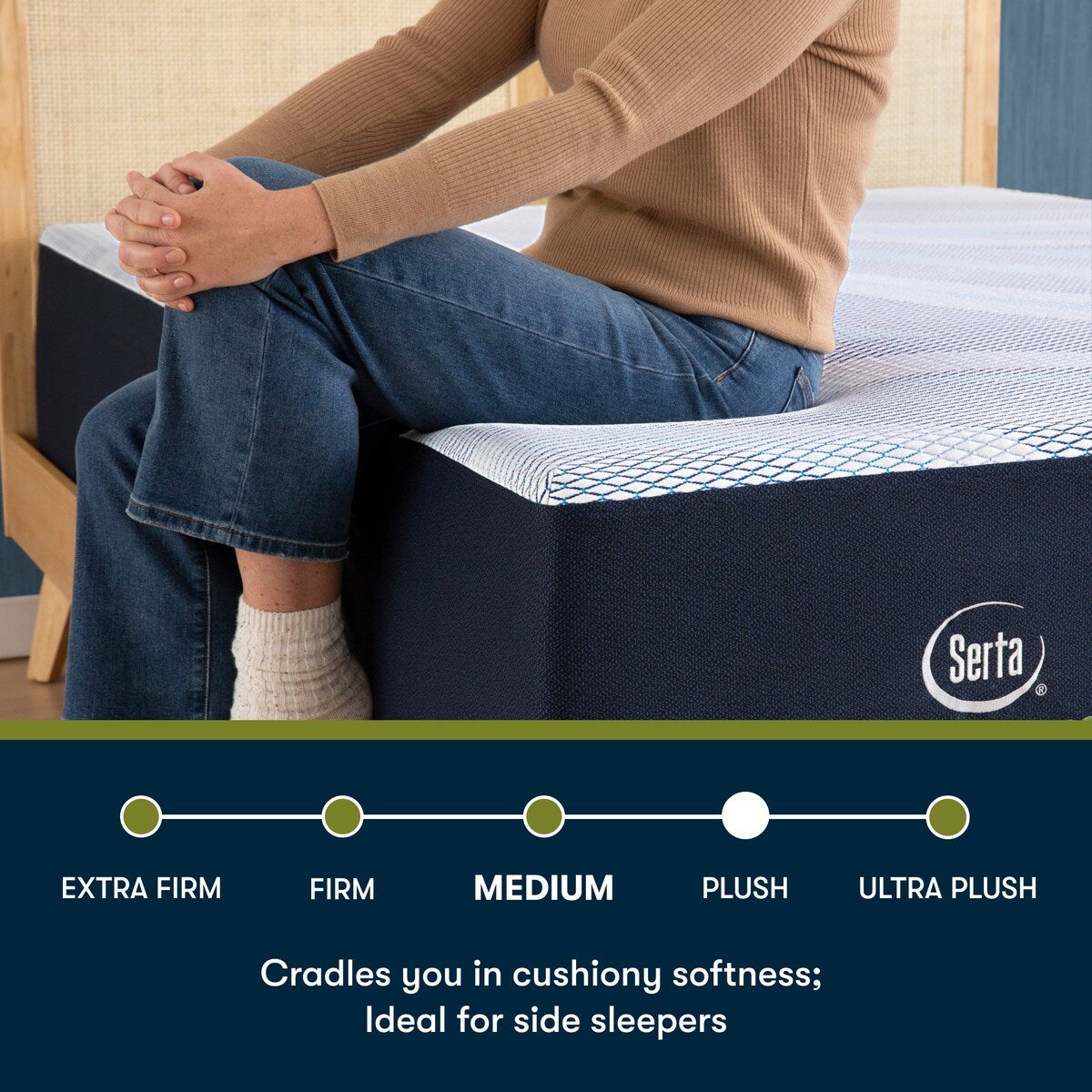 Serta iComfortECO F40HD 15.25 Memory Foam Plush Mattress and Adjustable Base Set