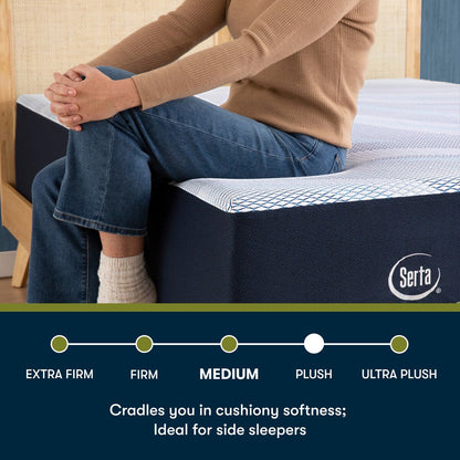 Serta iComfortECO F40HD 15.25 Memory Foam Plush Mattress and Adjustable Base Set