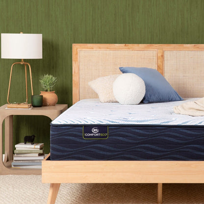Serta iComfortECO Q15GL 13.75 Hybrid Plush Mattress and Adjustable Base Set