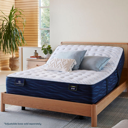 Serta iComfortECO Q15GL 13.75 Hybrid Plush Mattress and Adjustable Base Set