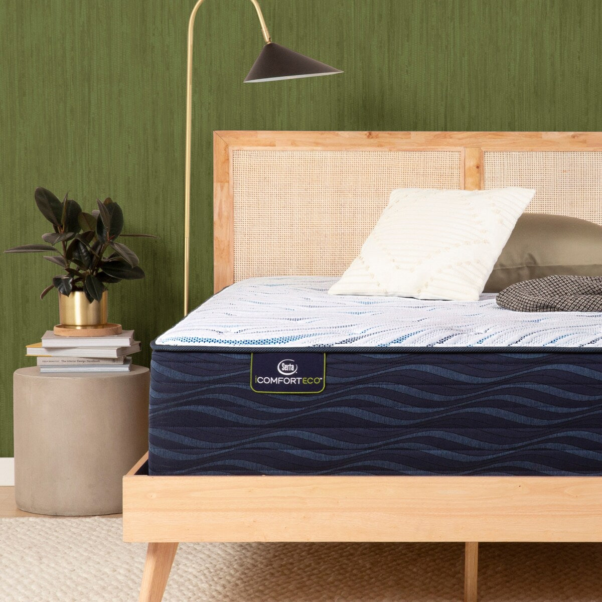 Serta iComfortECO Q30LTX 15.75 Hybrid Plush Mattress and Adjustable Base Set