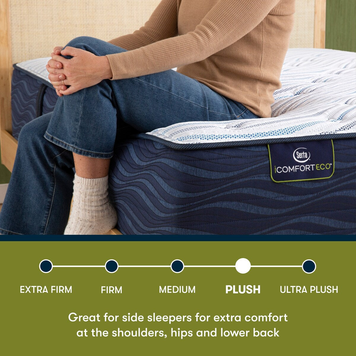 Serta iComfortECO Q30LTX 15.75 Hybrid Plush Mattress and Adjustable Base Set