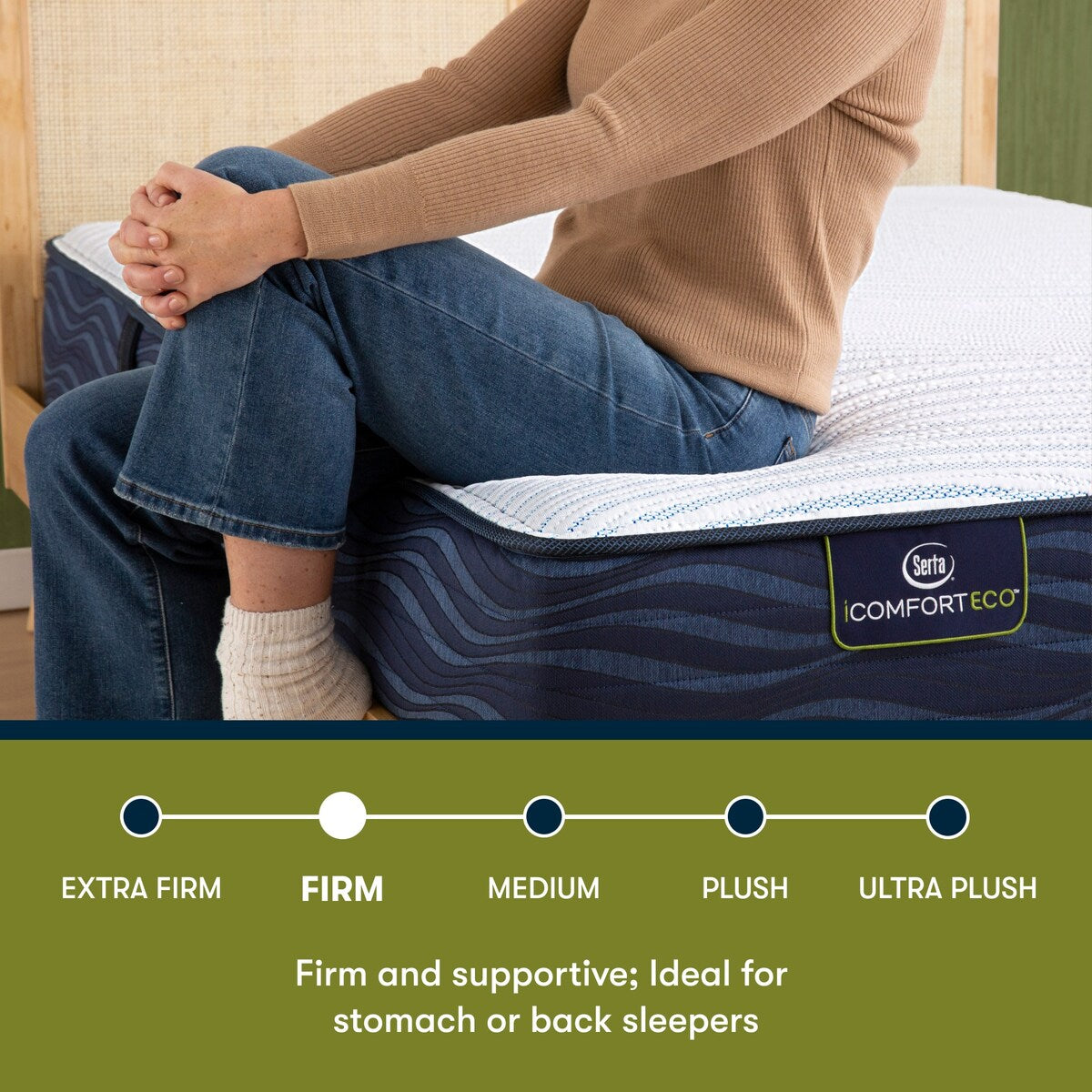 Serta iComfortECO S15GL 12.75 Hybrid Firm Mattress and Adjustable Base Set