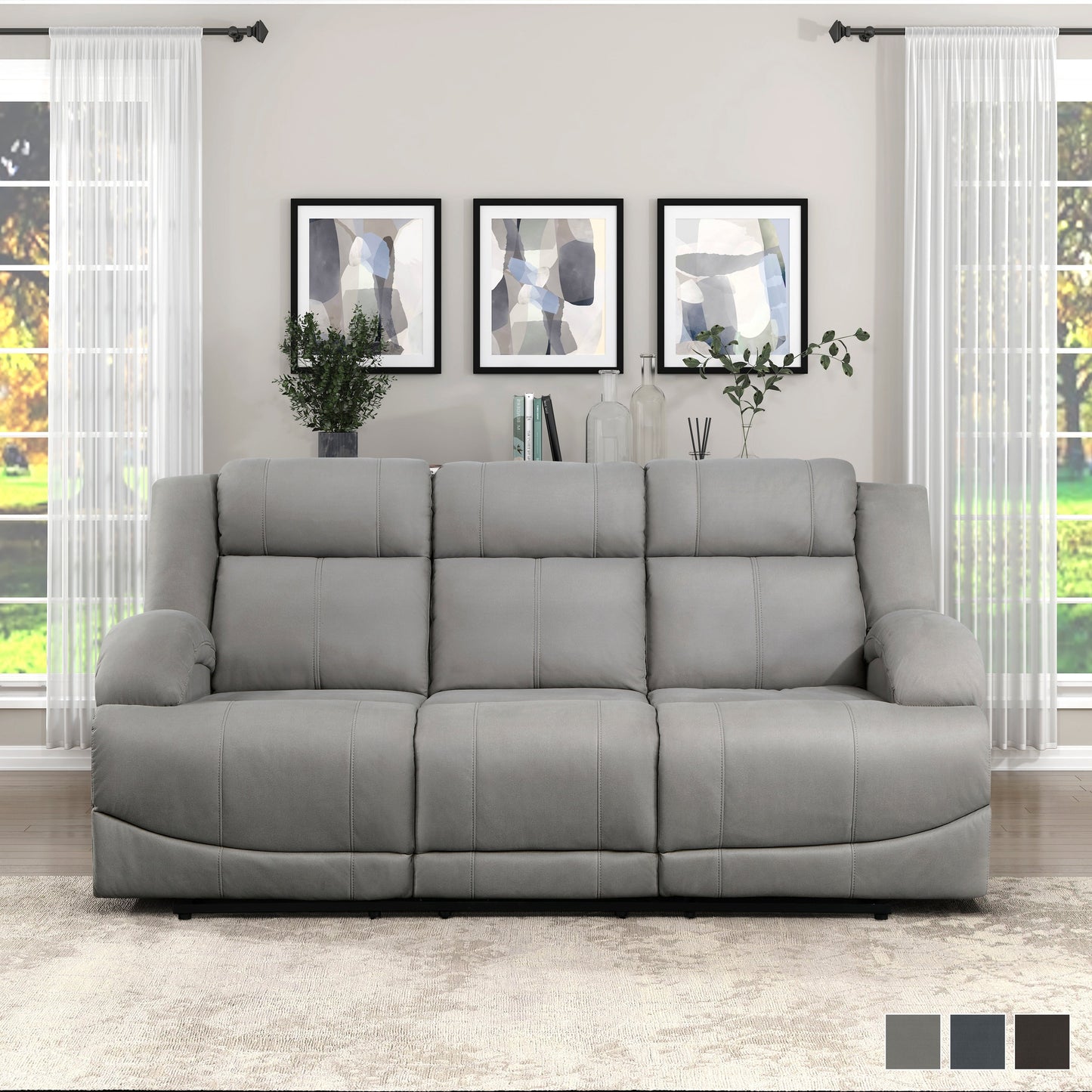 Sherwood Manual Double Reclining Sofa