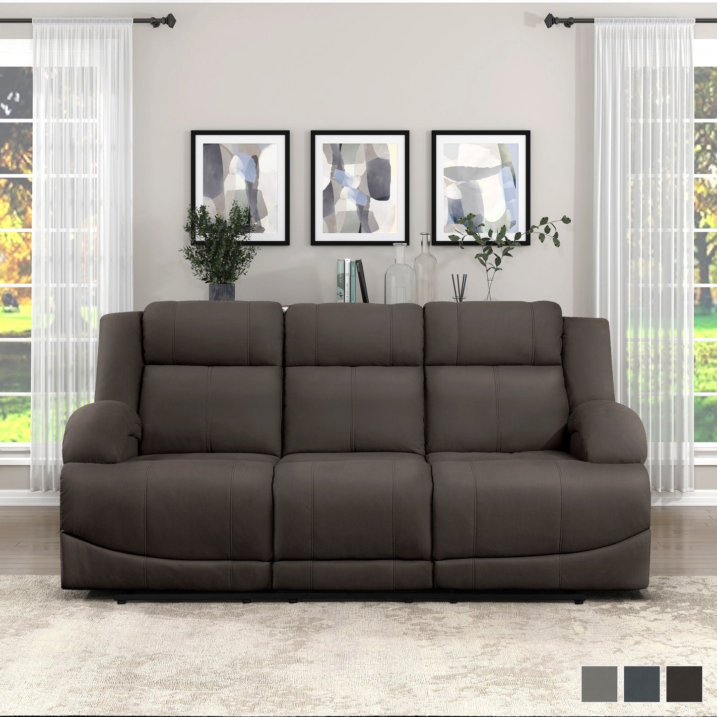 Sherwood Manual Double Reclining Sofa