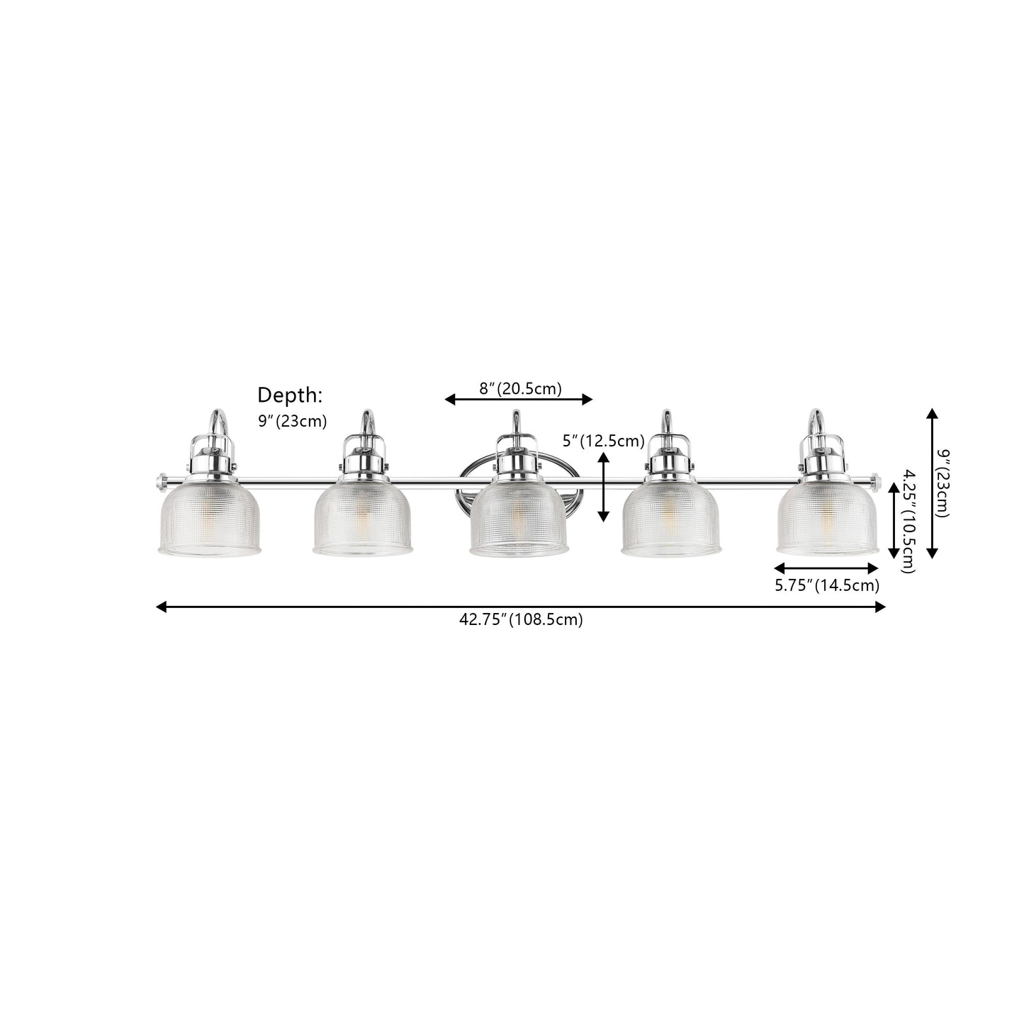 Shirley Metal/Glass LED Vanity Light, by JONATHAN Y