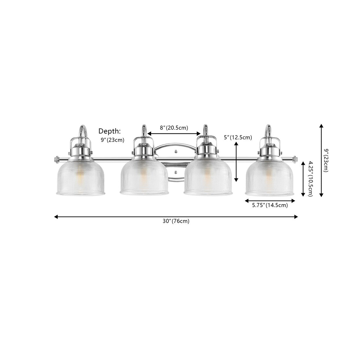 Shirley Metal/Glass LED Vanity Light, by JONATHAN Y