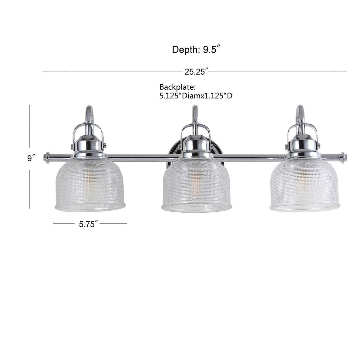Shirley Metal/Glass LED Vanity Light, by JONATHAN Y