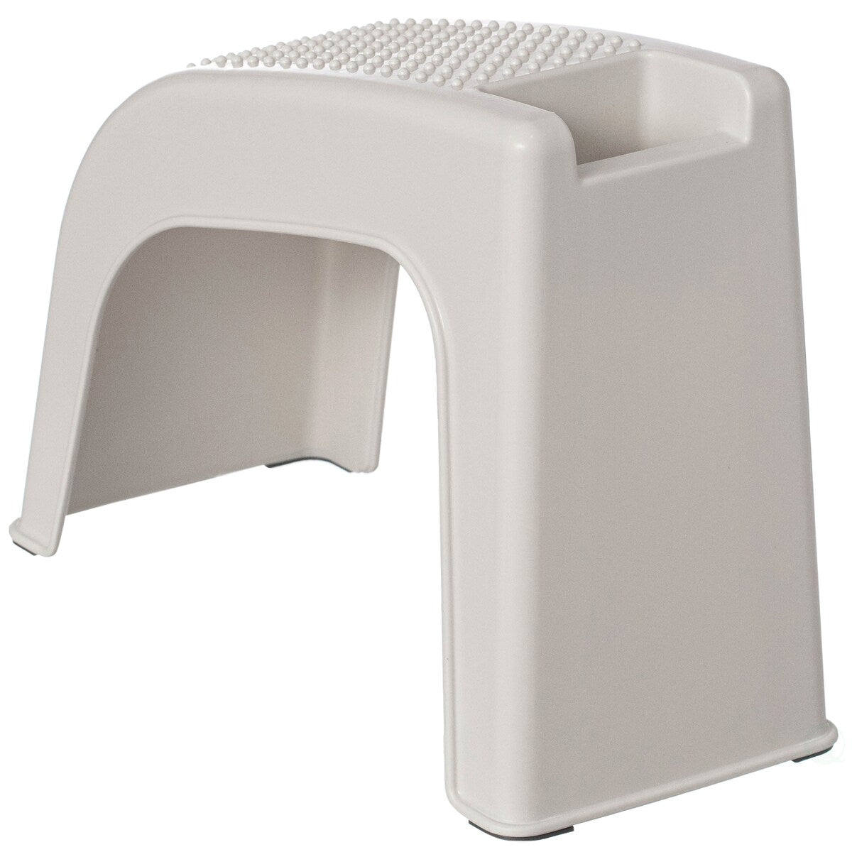 Shower Footrest, White Bath Foot Stool for Shaving Legs, Spa Footrest Shaving Stool, Shower Foot Procedures Stool With Storage