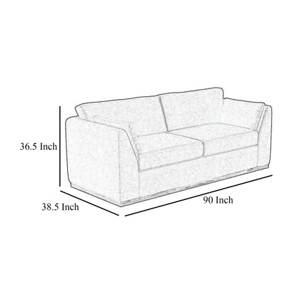 Sian Sofa, 2 Accent Throws, Loose Pillow Back, Ivory Faux Leather