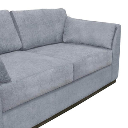 Sian Sofa, 2 Accent Throws, Loose Pillow Back, Light Gray Polyester