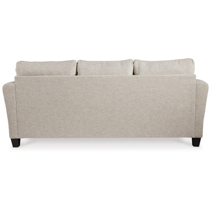 Sidwell Queen Sofa Sleeper, Beige Polyester, 5 Throw Pillows, 95 Inch