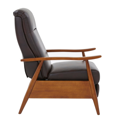 Sienna Upholstered Wood Push Back Recliner by Greyson Living
