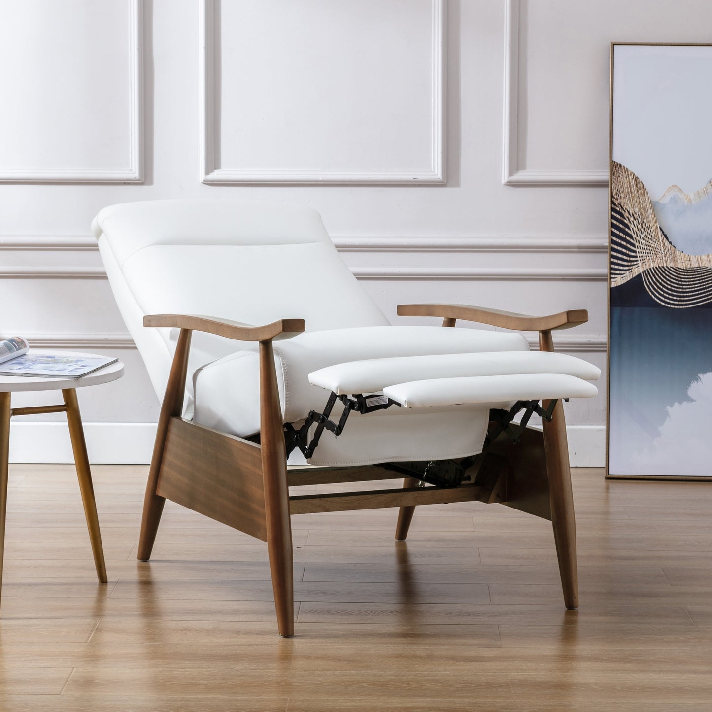 Sienna Upholstered Wood Push Back Recliner by Greyson Living