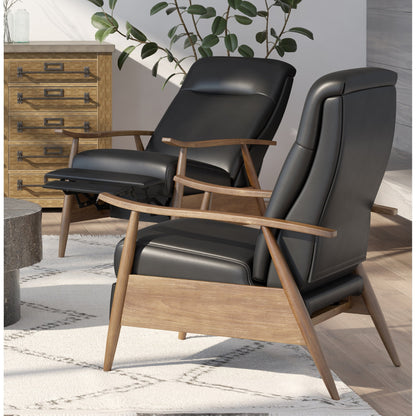 Sienna Upholstered Wood Push Back Recliner by Greyson Living