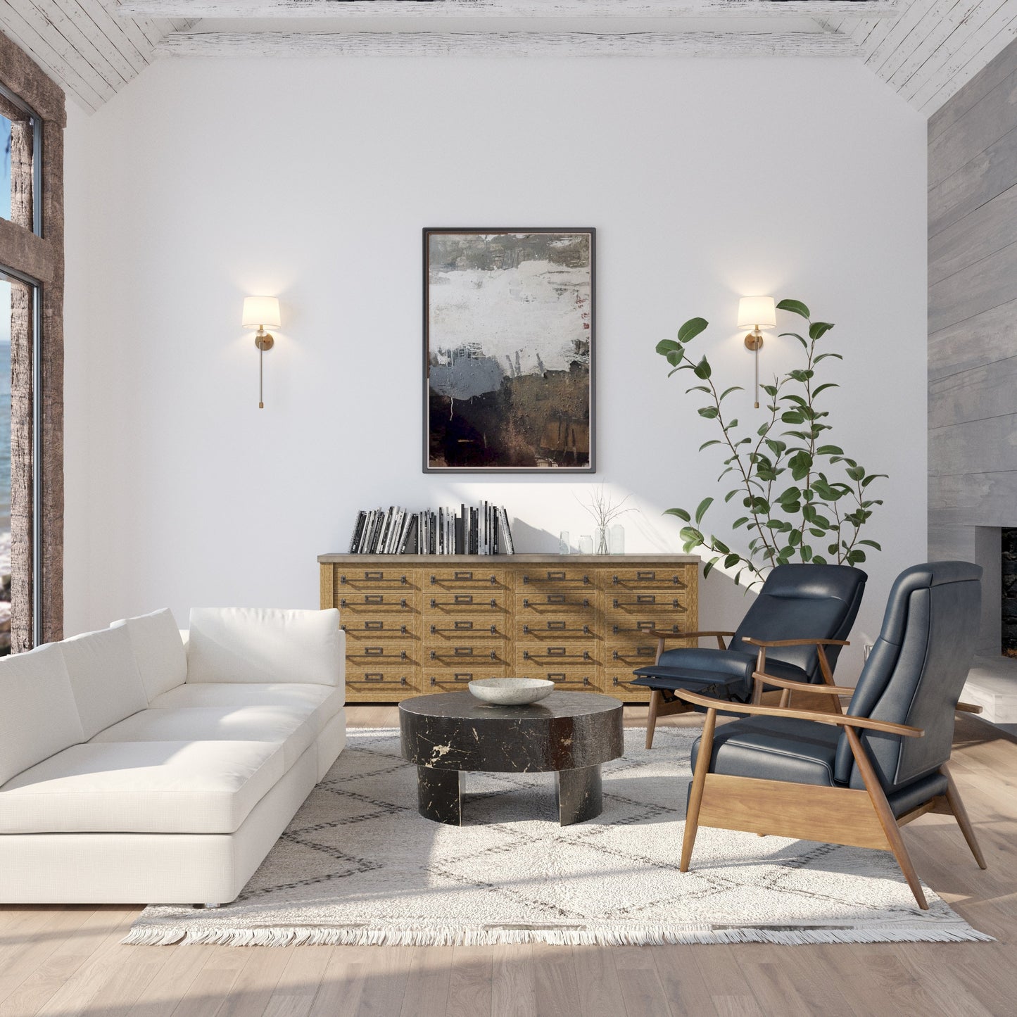 Sienna Upholstered Wood Push Back Recliner by Greyson Living