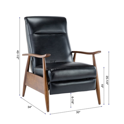 Sienna Upholstered Wood Push Back Recliner by Greyson Living