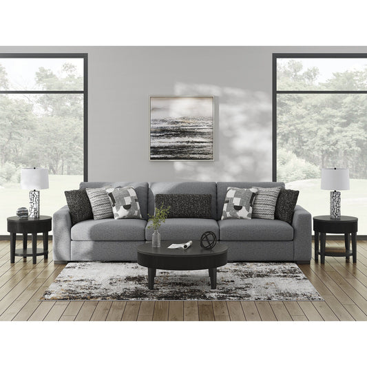 Signature Design by Ashley Bealton Gray 3-Piece Sectional - 140 W x 44 D x 41 H