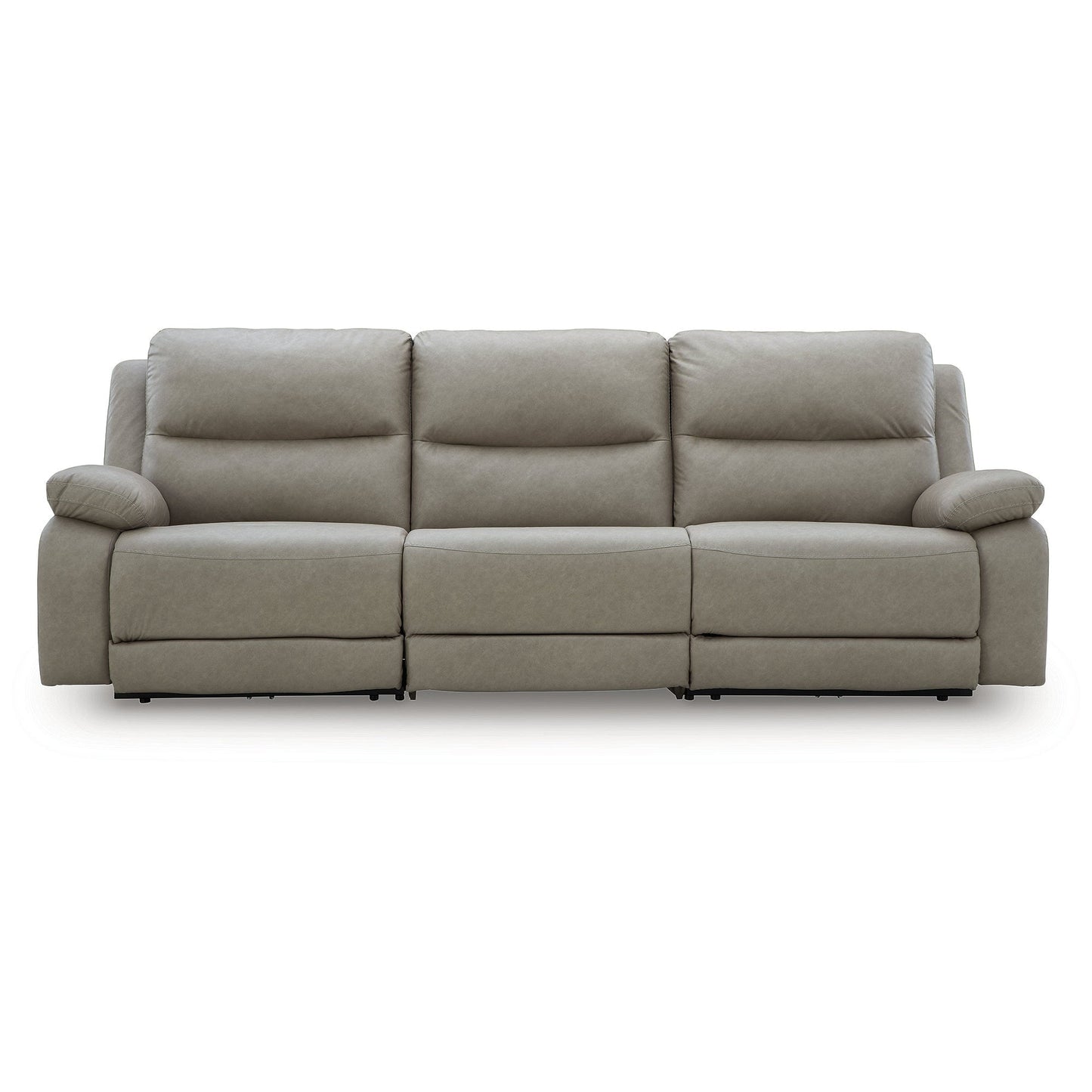 Signature Design by Ashley Brannigan Gray 3-Piece Power Reclining Sectional - 112 W x 41 D x 42 H