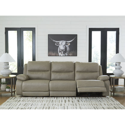 Signature Design by Ashley Brannigan Gray 3-Piece Power Reclining Sectional - 112 W x 41 D x 42 H