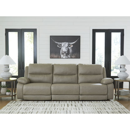 Signature Design by Ashley Brannigan Gray 3-Piece Power Reclining Sectional - 112 W x 41 D x 42 H