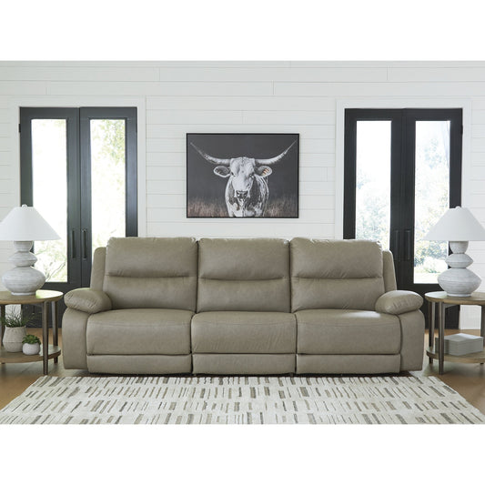Signature Design by Ashley Brannigan Gray 3-Piece Power Reclining Sectional - 112 W x 41 D x 42 H