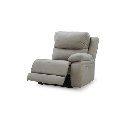 Signature Design by Ashley Brannigan Gray 3-Piece Power Reclining Sectional - 112 W x 41 D x 42 H