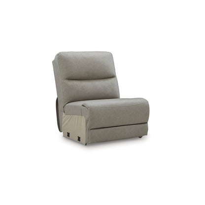 Signature Design by Ashley Brannigan Gray 3-Piece Power Reclining Sectional - 112 W x 41 D x 42 H